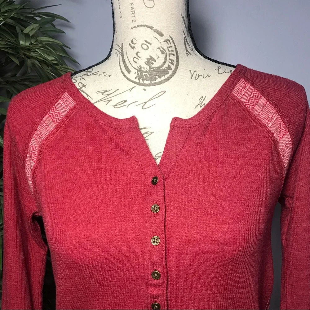 Lucky Brand Rio Red Long Sleeve Thermal - Picture 3 of 6